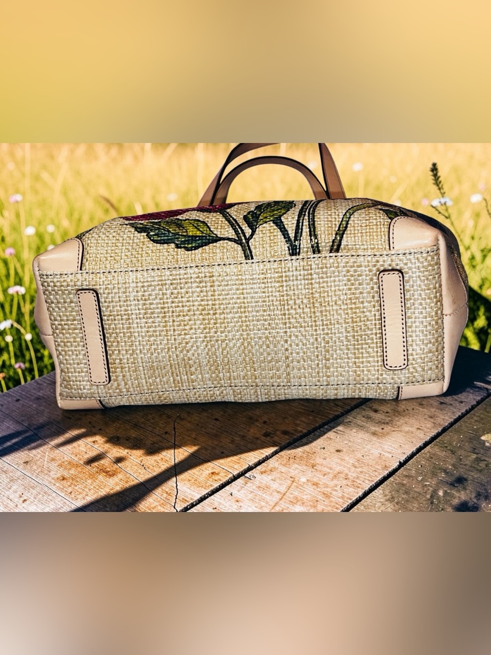 NWT Brighton Enchanted Garden "Naya" Floral Hand Woven Fabric Tote Handbag - Picture 14 of 15